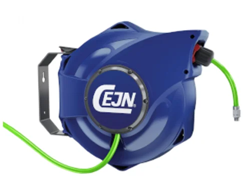 Pneumatik Schlauchroller mit grünem Schlauch