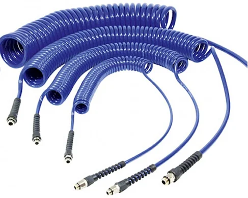 Spiral Luftschläuche blau